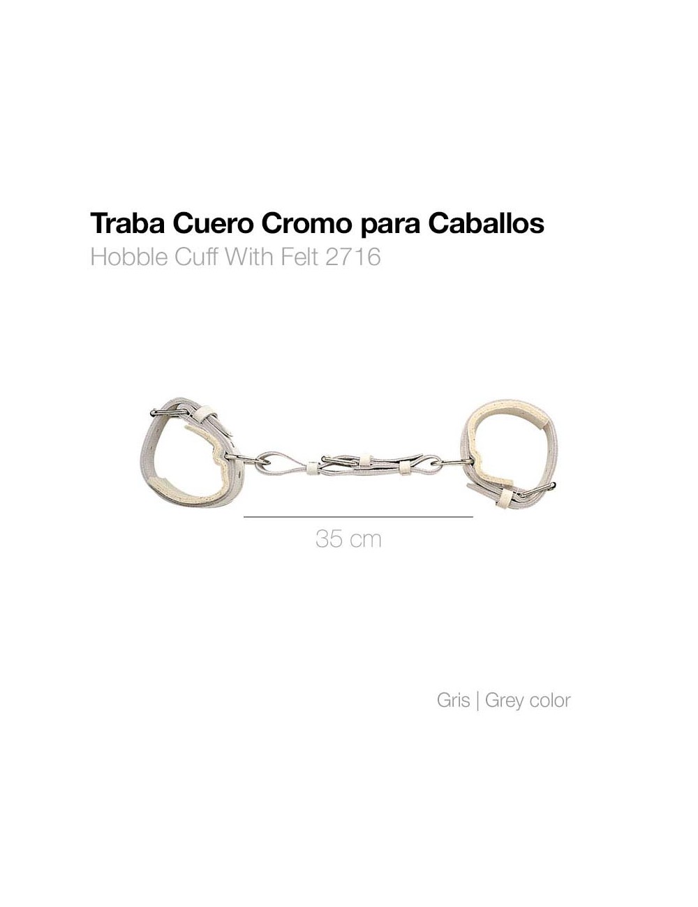 TRABA CABALLO CUERO CROMO ZALDI